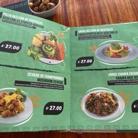 Veg menu 2025  at Karamba Restobar  in Paracas