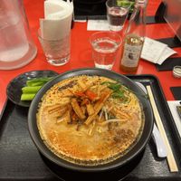 Spicy ramen  at Jikasei Mensho in Tokyo