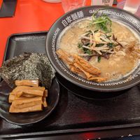 Miso ramen with side of bamboo shoots and nori at Jikasei Mensho in Tokyo