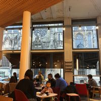 The view on the cathedral is a bonus at Café du Sablon in Brussels