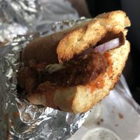 Buffalo seitan sandwich  at Antonio's Pizzeria in Pittsburgh