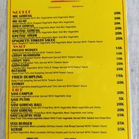 Menu 1 at Vegi House in Singaraja