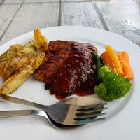 Vegan steak at Vegi House in Singaraja