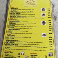 Menu  at Vegi House in Singaraja