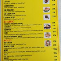 Menu 1/2  at Vegi House in Singaraja