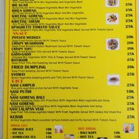 Menu 2/2  at Vegi House in Singaraja