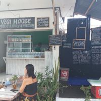 Outside of shop at Vegi House in Singaraja