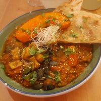 Dahl with sweet potatoe at Ventre Content in Liege