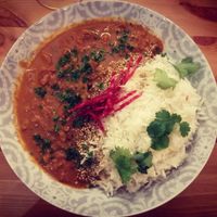 Curry rice at Ventre Content in Liege