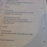 September menu: you can see no convenience in the full experience at Ventre Content in Liege