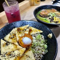 Kitsune soba and vegan Ramen at BON in Prague