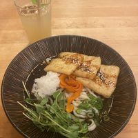 Vegan udon noodles  at BON in Prague