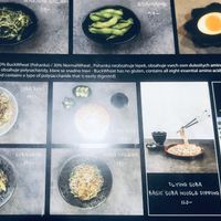 Menu at BON in Prague