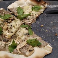 Mushroom Pizza. at The Green Affair - Chiado in Lisbon