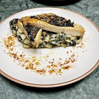 Amazing vegan tofu dish   at The Green Affair - Chiado in Lisbon