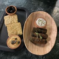 olives with bread & spinach croquettes  at The Green Affair - Chiado in Lisbon