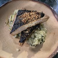 marinied tofu on mashed potatoes  at The Green Affair - Chiado in Lisbon