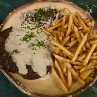 Seitan  Steak and Fries   at The Green Affair - Chiado in Lisbon