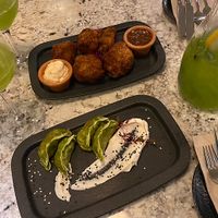 Vegetable Gyozas and Cauliflower Wings  at The Green Affair - Chiado in Lisbon