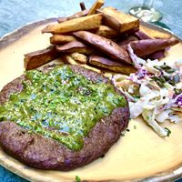 Seitan steak with chimichurri..  at The Green Affair - Chiado in Lisbon