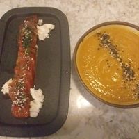 Soup and tataki watermelon at The Green Affair - Chiado in Lisbon