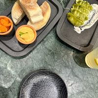 Hummus and Gyozas at The Green Affair - Chiado in Lisbon