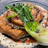 Pastry with tofu inside at The Green Affair - Chiado in Lisbon