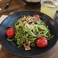 Pesto linguine at The Green Affair - Chiado in Lisbon