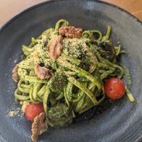 Pesto linguine at The Green Affair - Chiado in Lisbon