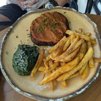 Seitan steak (very filling) at The Green Affair - Chiado in Lisbon