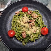 Pesto linguine at The Green Affair - Chiado in Lisbon