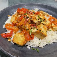 Main for lunch: tofu  at The Green Affair - Chiado in Lisbon