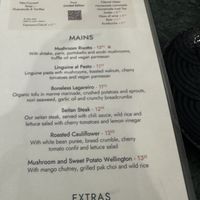 Mains menu  at The Green Affair - Chiado in Lisbon