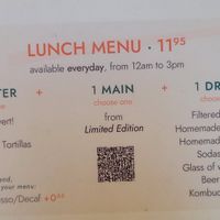 Lunch Menu at The Green Affair - Chiado in Lisbon