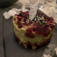 Beetroot tartar with avocado (starter) at The Green Affair - Chiado in Lisbon