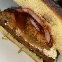 Black & bleu burger  at Darbster in West Palm Beach