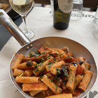 Pasta with eggplant and tomato   at Nannarella in Rome