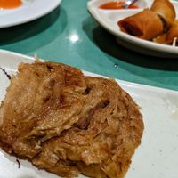 Veggie "Duck" (with Fried Spring Rolls in the background) at Enjoy Vegetarian at Enjoy Vegetarian - Financial District in San Francisco
