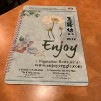 The enjoy menu  at Enjoy Vegetarian - Financial District in San Francisco