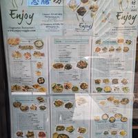 Window menu. at Enjoy Vegetarian - Financial District in San Francisco