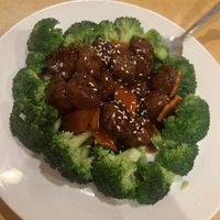 Vegan spare rib with broccoli   at Enjoy Vegetarian - Financial District in San Francisco