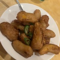 Fried pumpkinn  at Enjoy Vegetarian - Financial District in San Francisco