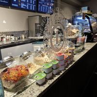 Toppings counter at The Red Bean in Annapolis