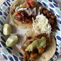 Pastor y chorizo con papas   at Productos Veganos Rancho San Agustín in Puerto Vallarta