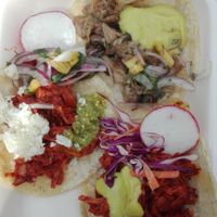 Delicious jack fruit tacos at Productos Veganos Rancho San Agustín in Puerto Vallarta