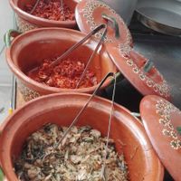 Jack fruit taco fillings at Productos Veganos Rancho San Agustín in Puerto Vallarta