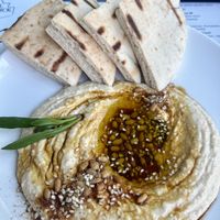 Hummus starter   at Hotel Brunswick in Brunswick Heads