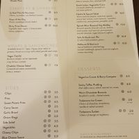 Extensive vegan menu  at The Port William in Tintagel