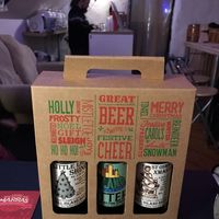 Festive gift box and interior  at Hill Island Brewery in Durham