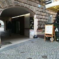 Entry to the restaurant (quite secret spot for breakfast) at Roots in Zagreb